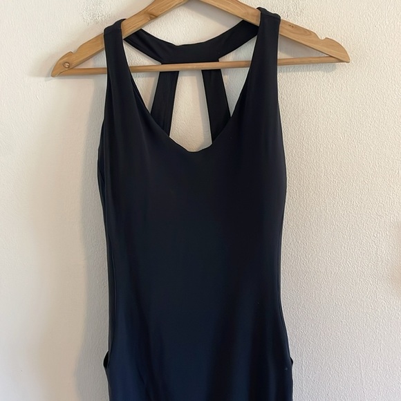 Athleta Transcend 7/8 Bodysuit Women’s Size Medium Yoga Athletic Workout Black - Picture 8 of 14